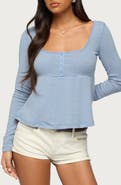 EDIKTED Sare Stripe Knit Babydoll Top