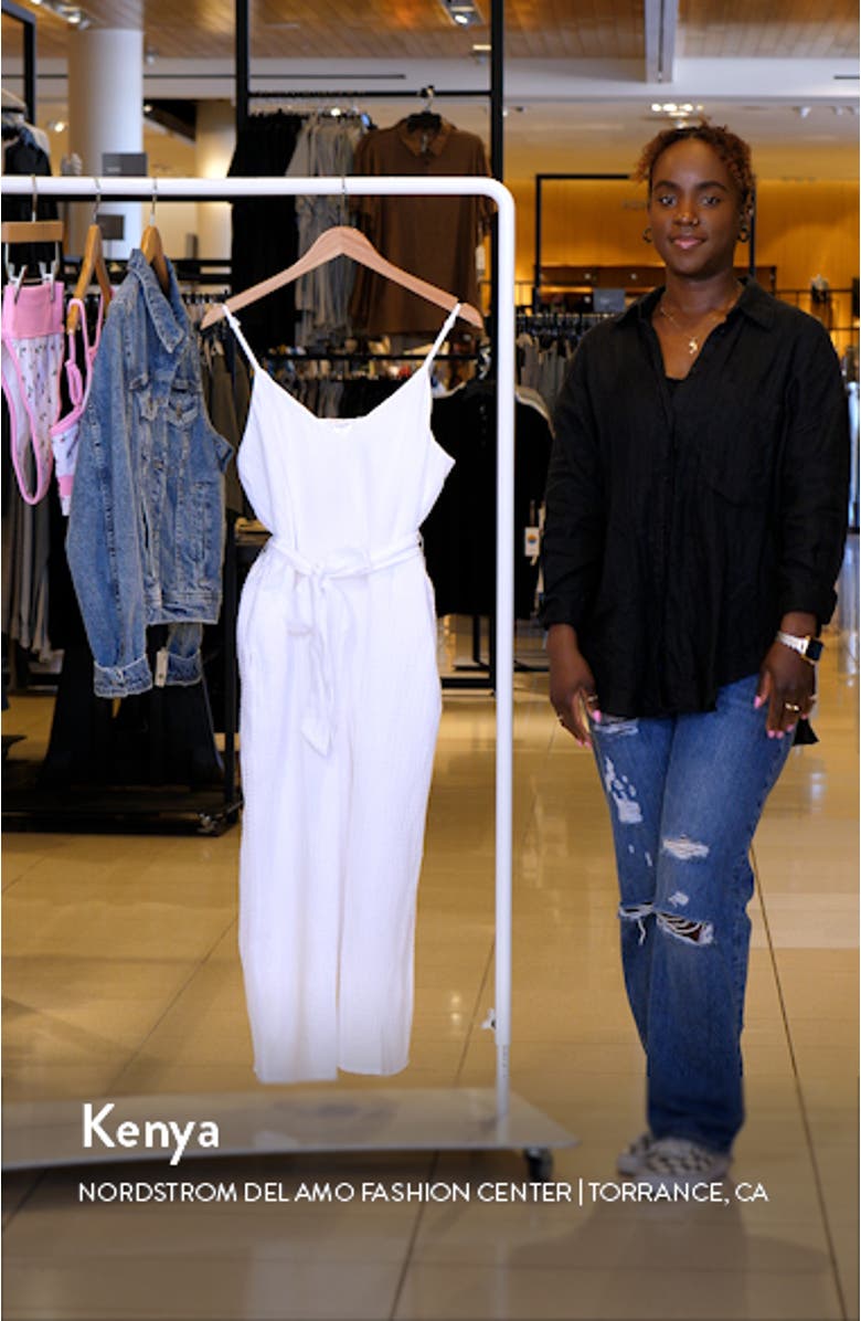 Seaside V-Neck Cover-Up Jumpsuit, sales video thumbnail