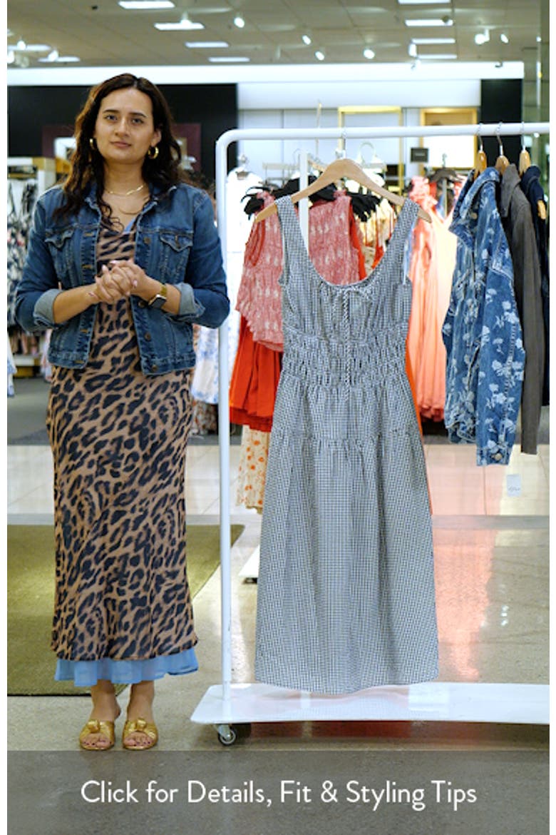 x Styled by COCO! Nina Smock Waist Seersucker Midi Dress video