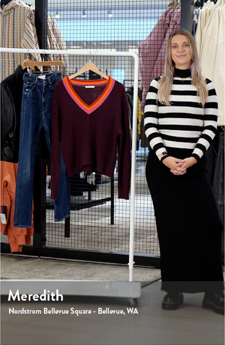 Bella Wool & Cotton V-Neck Crop Sweater, sales video thumbnail