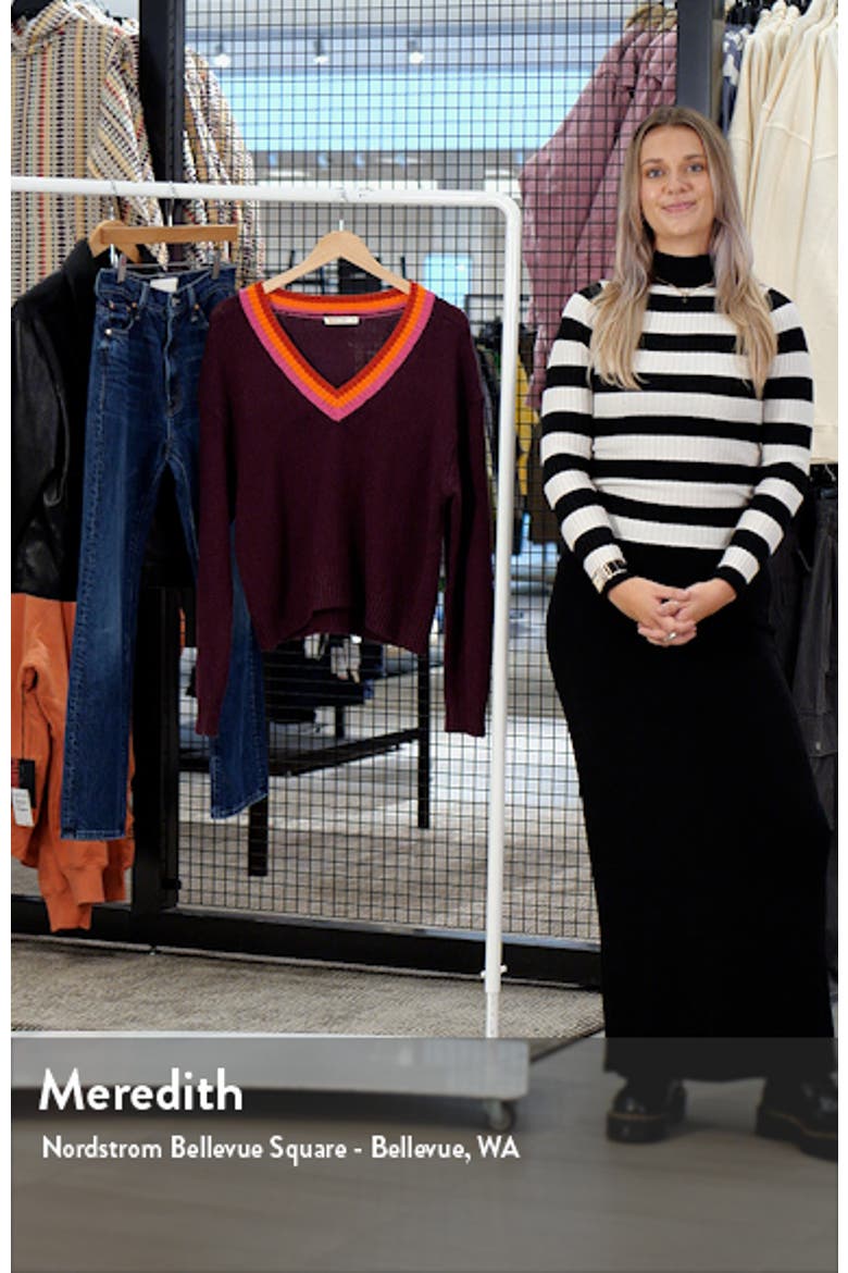Bella Wool & Cotton V-Neck Crop Sweater video