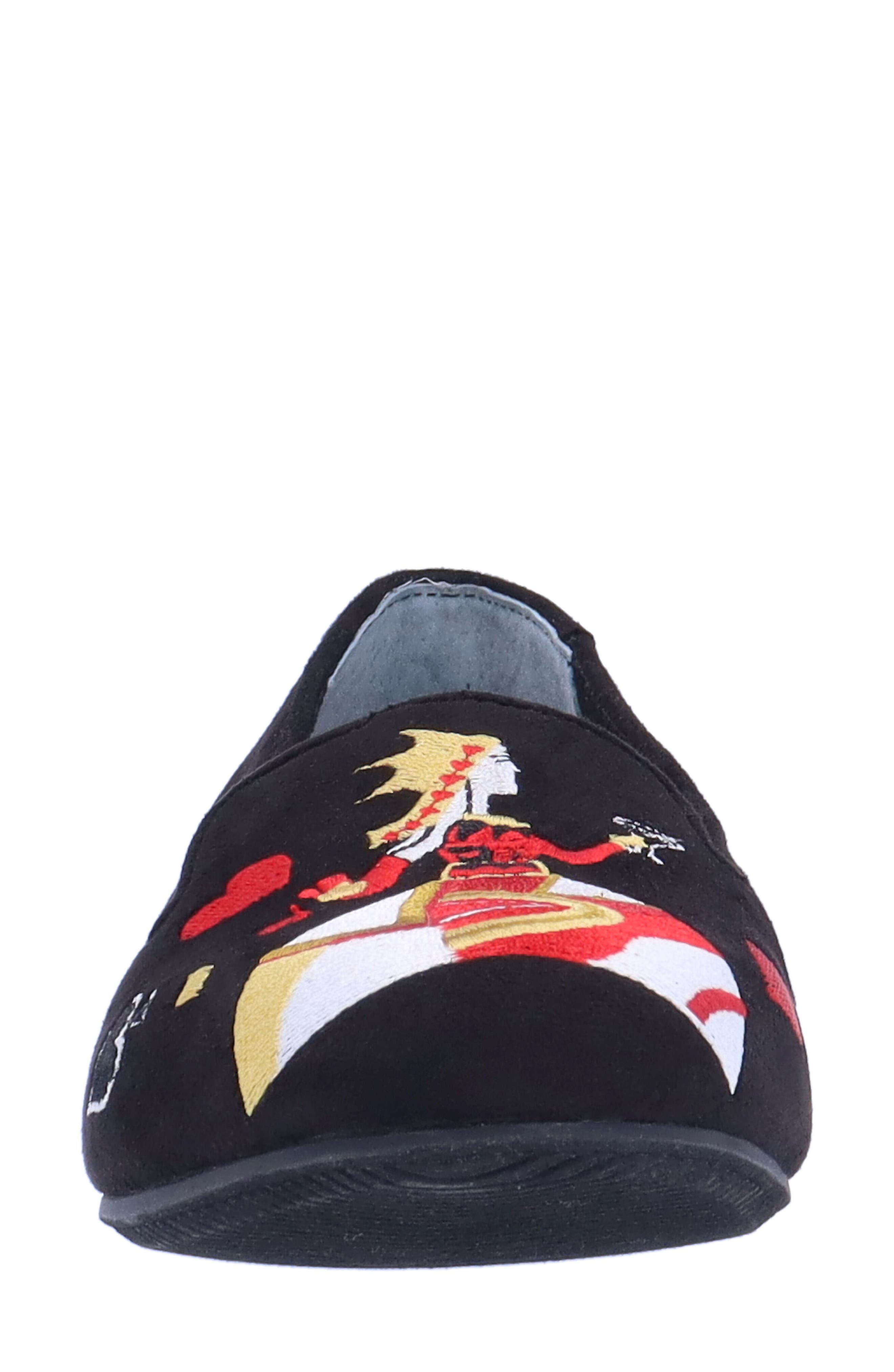 J. Reneé Fullhouse Embroidered Loafer, Alternate, color, Black