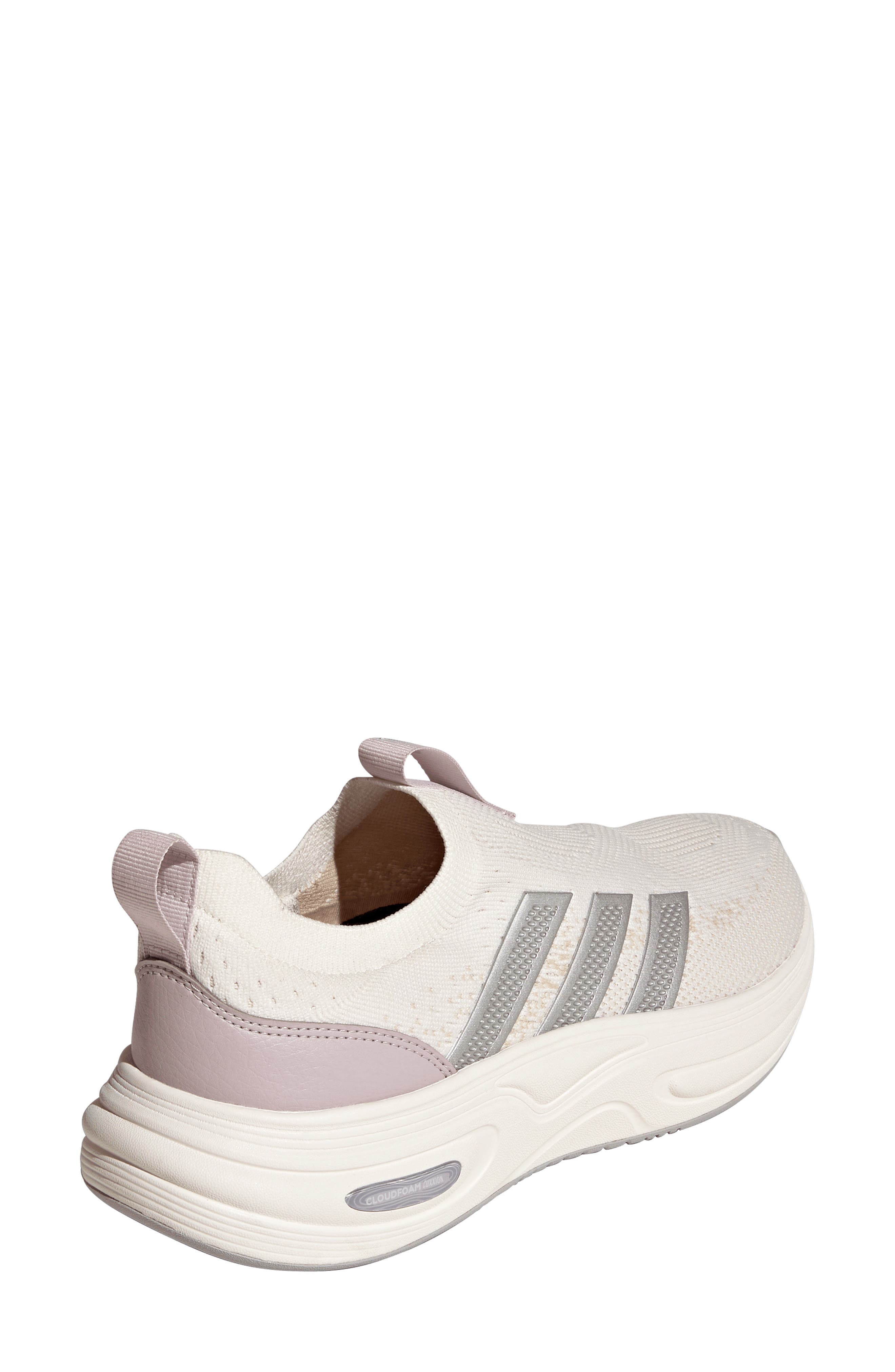 adidas Cloudfoam Cuxxion Slip-On Sneaker, Alternate, color, White/ Matte Silver/ Purple
