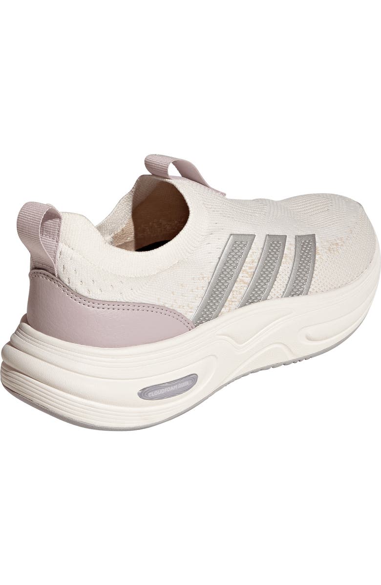 adidas Cloudfoam Cuxxion Slip-On Sneaker, Alternate, color, White/ Matte Silver/ Purple