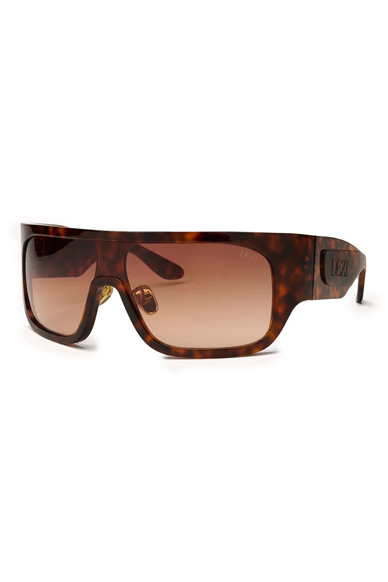 BlockedT 125mm Oversize Shield Sunglasses, Alternate, color, FIERY TORTOISE / SIENNA FADED
