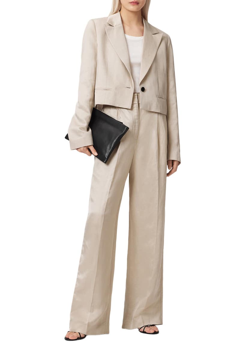 Helena Pleated Pants, Alternate, color, STONE