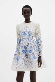 Malina Leoni Silk Blend Mini Dress