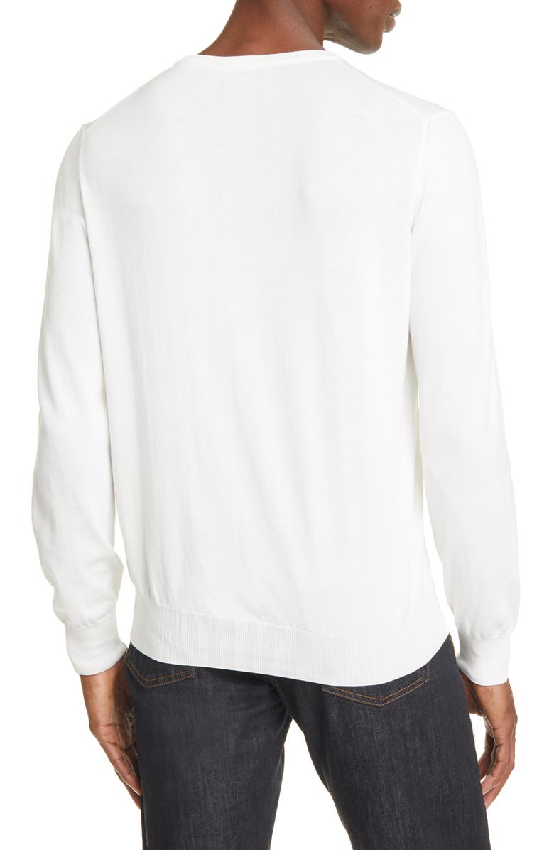 Canali Classic Fit Cotton Crewneck Sweater, Alternate, color,
