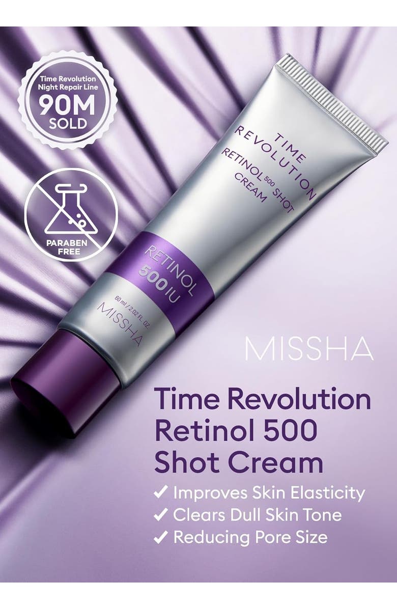MISSHA Time Revolution Night Repair Retinol Intensive Cream, Alternate, color,