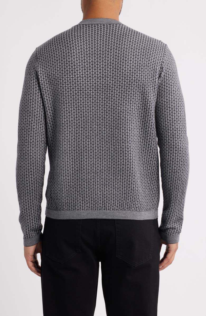 Emporio Armani Geo Jacquard Wool Sweater, Alternate, color, Grey