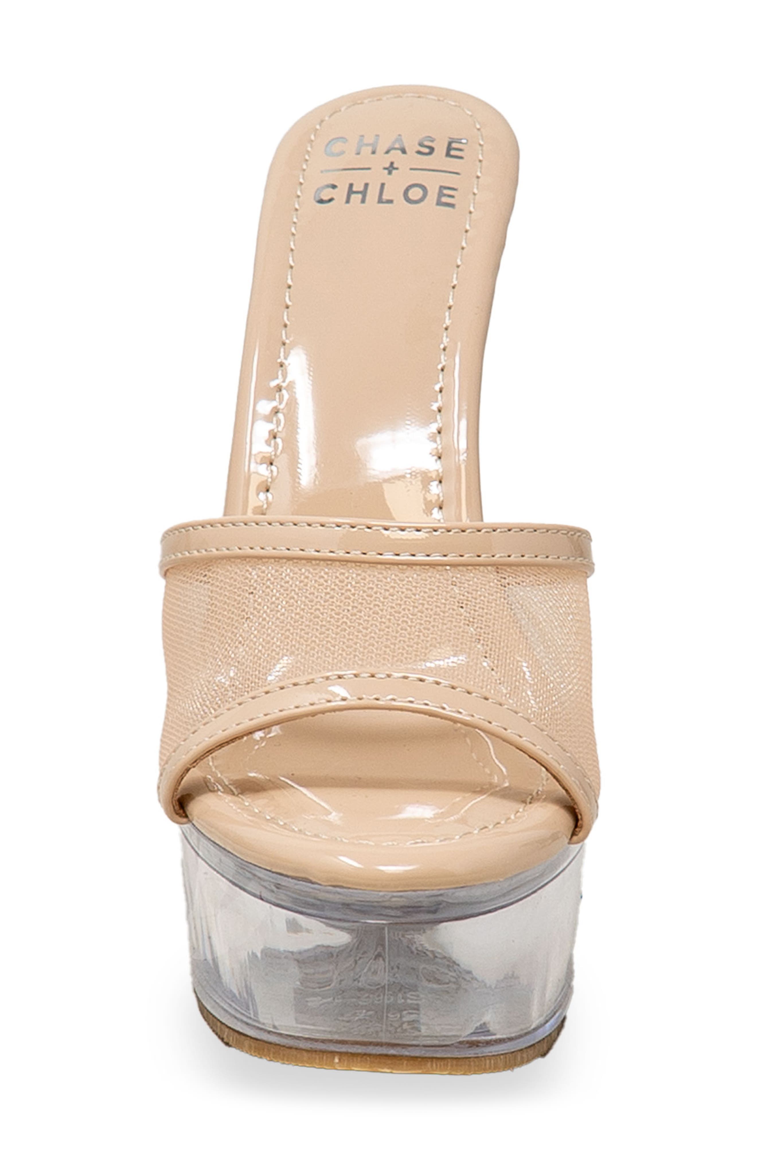 Mesh Strap Platform Sandal, Alternate, color, BEIGE