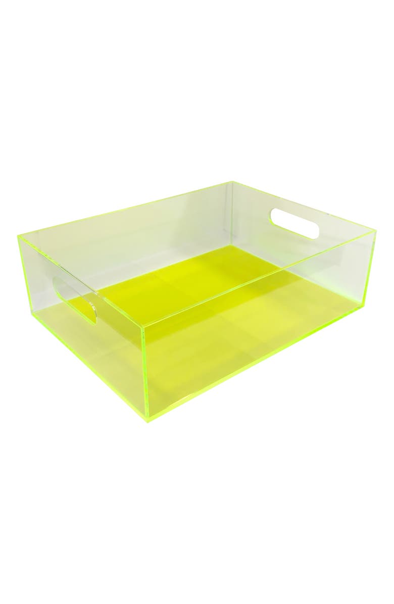 R16 HOME Neon Lucite Bin, Main, color,