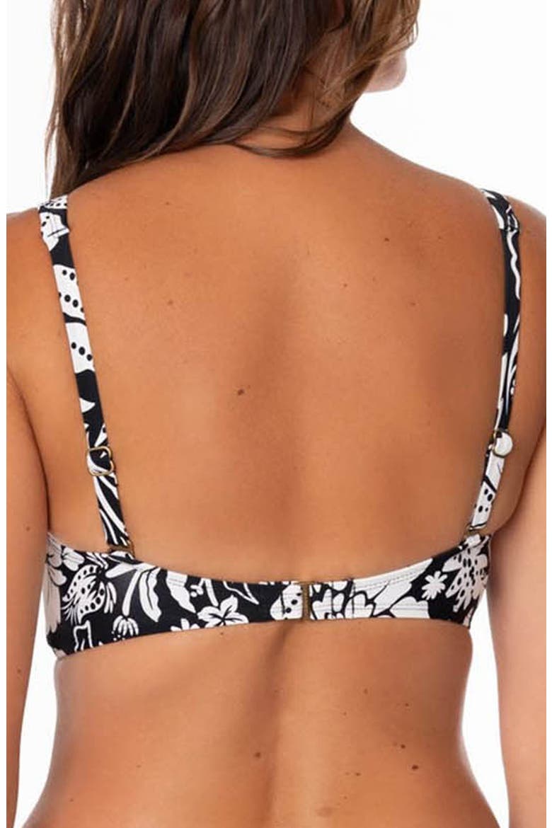 Vera Surplice Bra Bikini Top, Alternate, color, WHITE/ BLACK