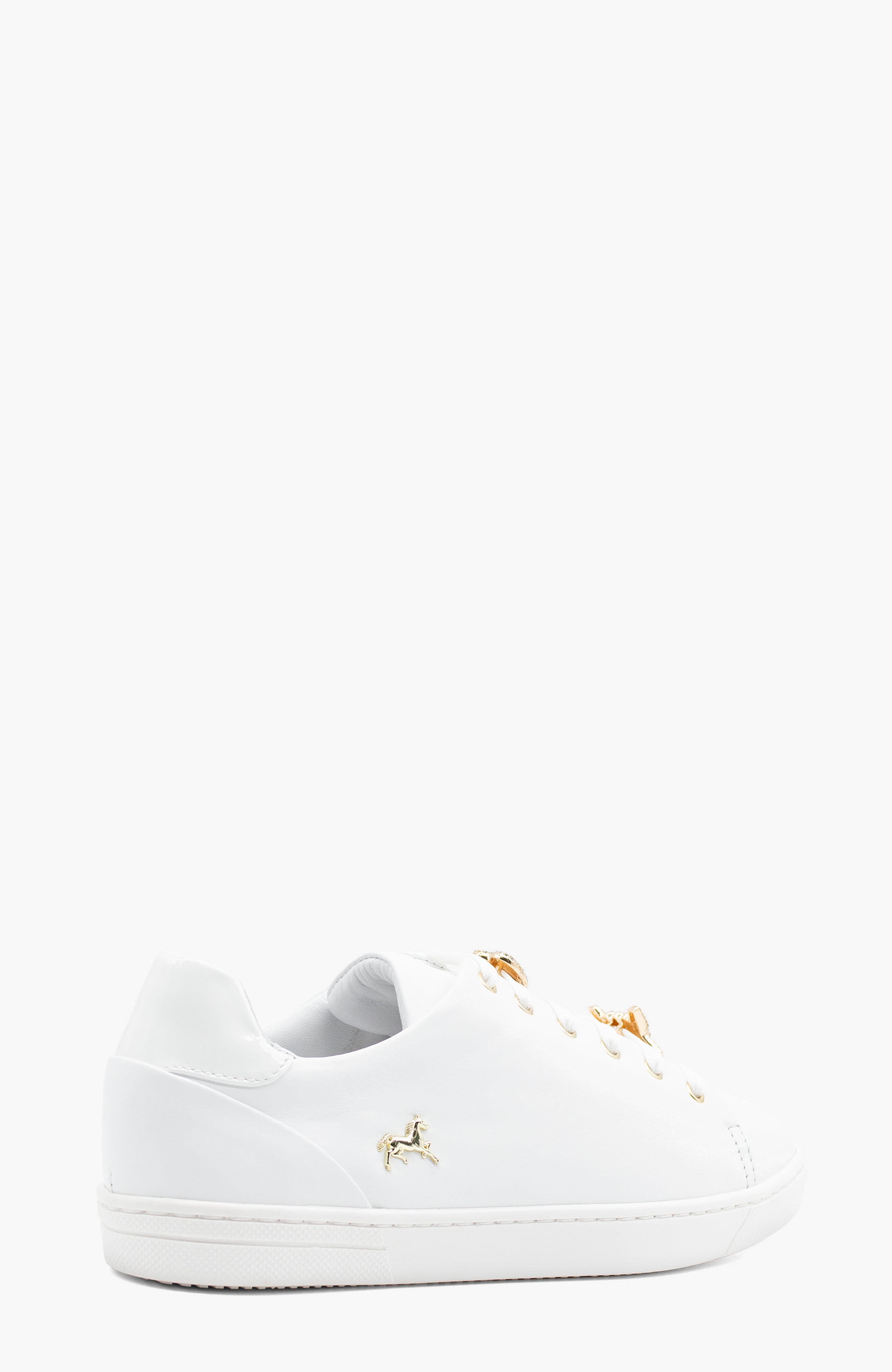 Goldie Leather Sneakers, Alternate, color, White