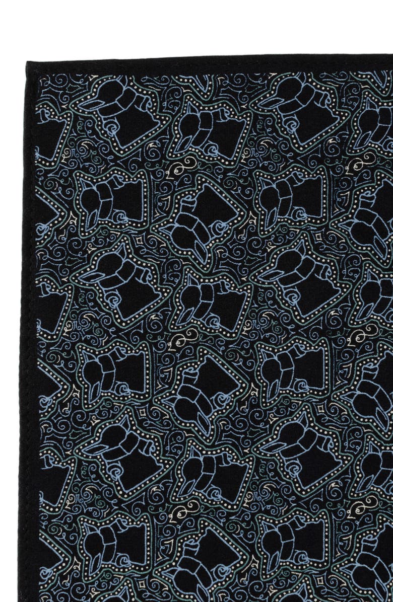 Cufflinks, Inc. Grogu Silk Pocket Square, Alternate, color, Navy