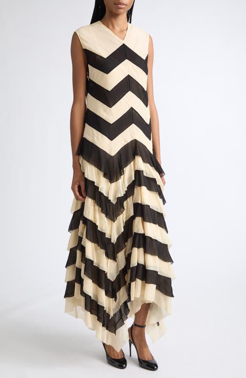 Ascent Zigzag Stripe Layered Maxi Dress