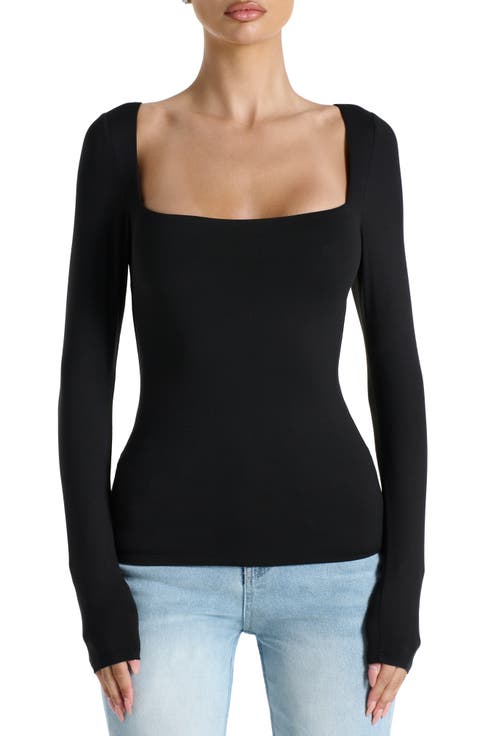 Bare Square Neck Top