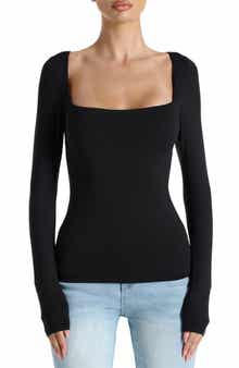 Naked Wardrobe Bare Square Neck Top