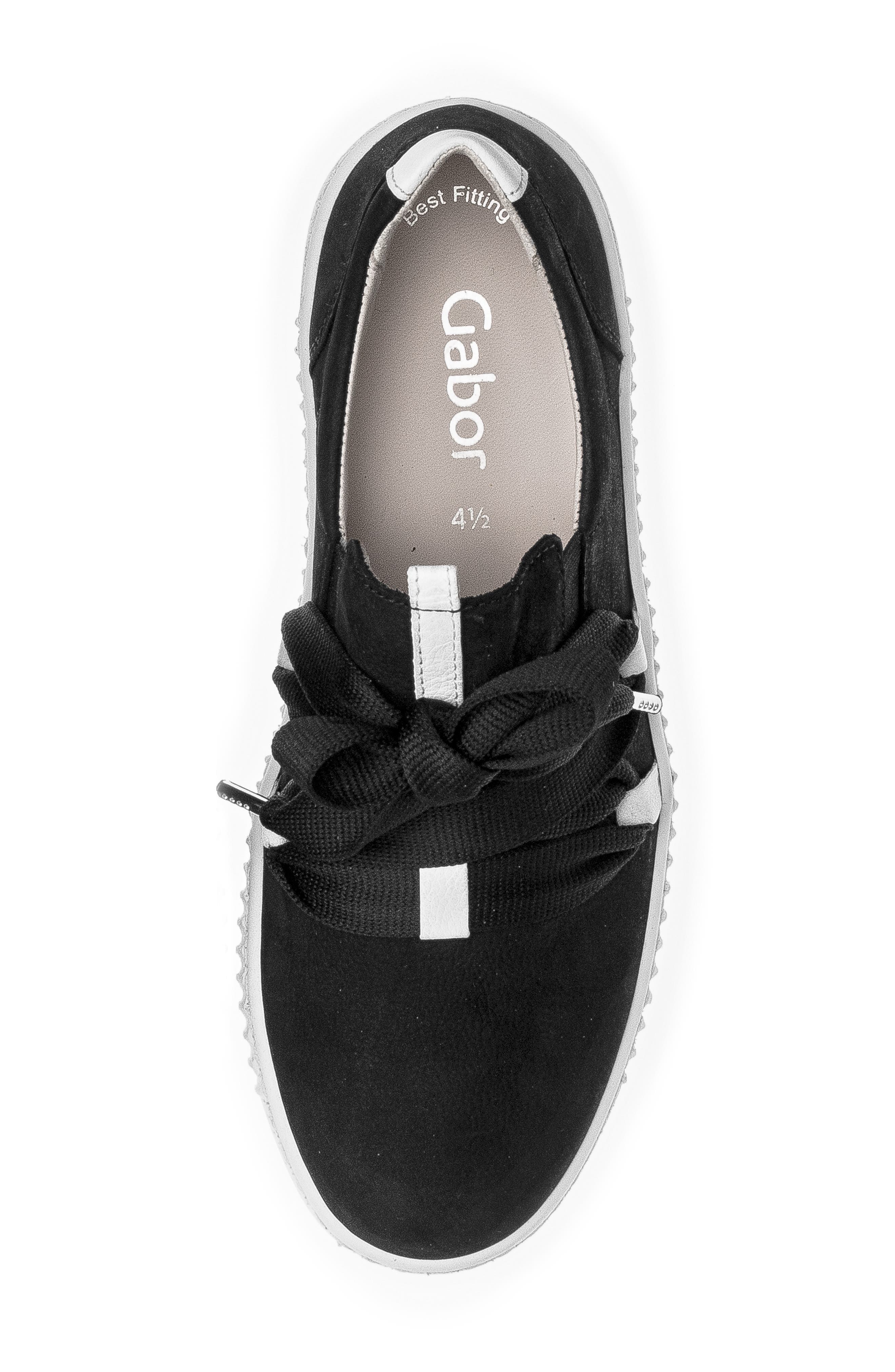 Gabor 43.333 Platform Sneaker, Alternate, color, Black