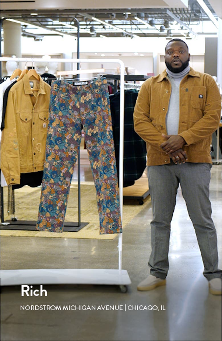 Monstera Floral Jacquard Pants, sales video thumbnail