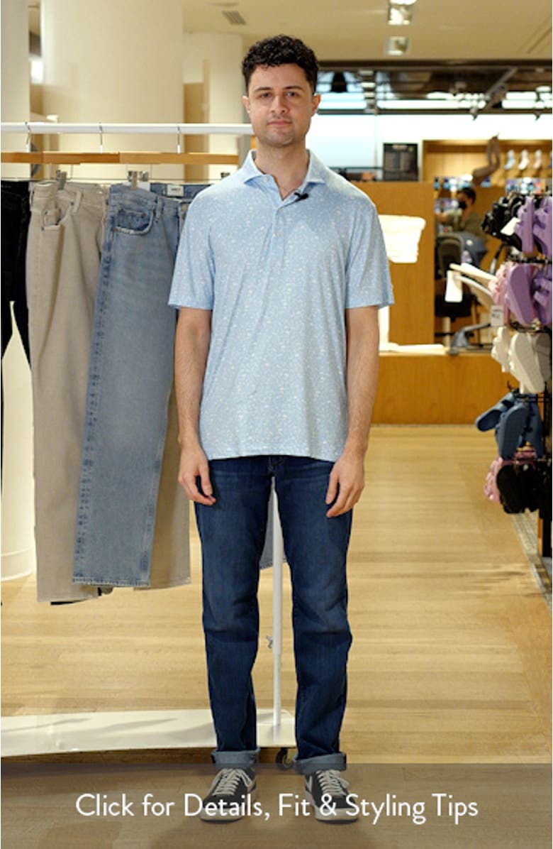 Wine Mixer Libation Print Featherweight Performance Polo, sales video thumbnail