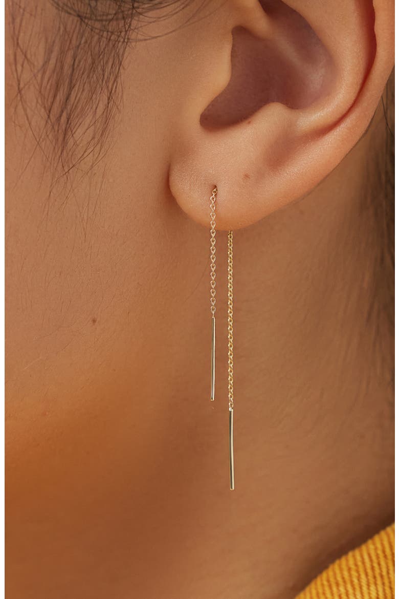 Gold Threader Earrings - Gold Threaders, Alternate, color, Gold