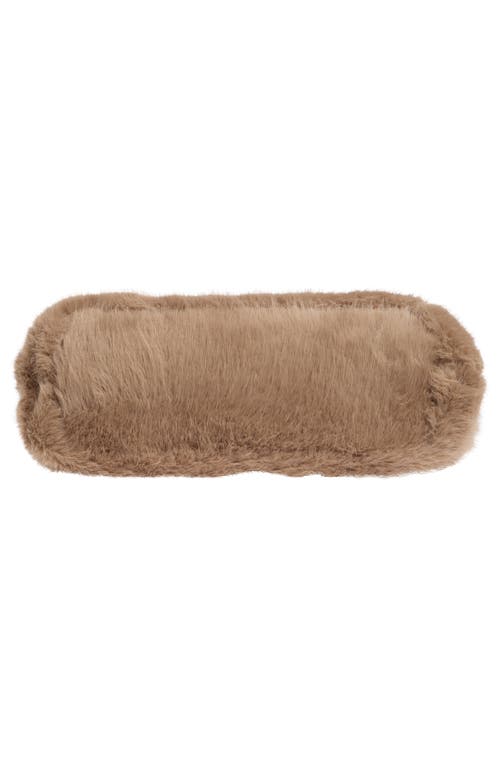 Bcbg Faux Fur Tote Bag With Pouch In Brown