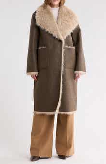 Padma Reversible Faux Leather & Faux Fur Coat