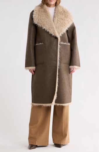 Padma Reversible Faux Leather & Faux Fur Coat