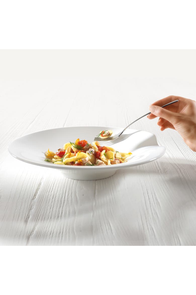 Pasta Passion Large Pasta Plate Pair, Alternate, color, white