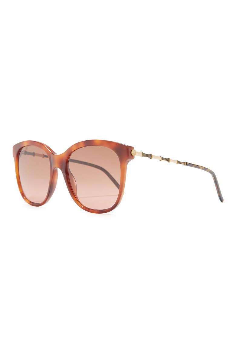 56mm Square Sunglasses, Alternate, color, HAVANA
