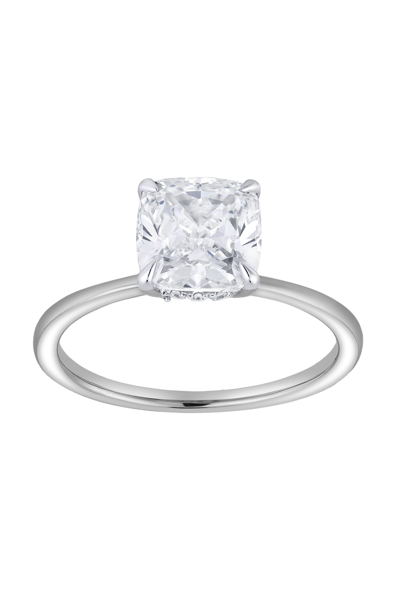 LuvMyJewelry Catherine 14K Gold 2.1 Ct Cushion Lab Grown Diamond Engagement Ring, Main, color, 14K White Gold