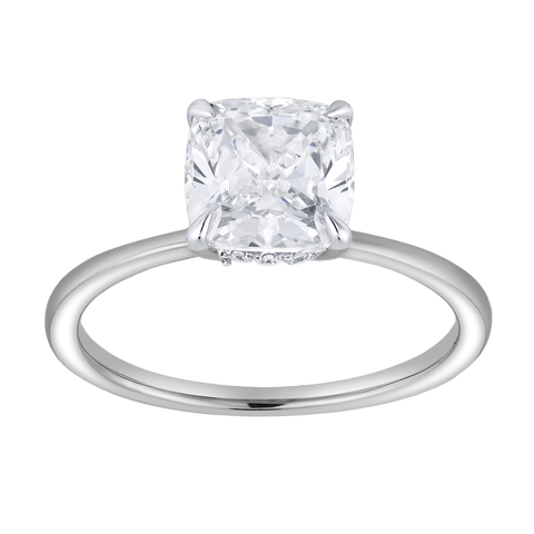 Catherine 14K Gold 2.1 Ct Cushion Lab Grown Diamond Engagement Ring