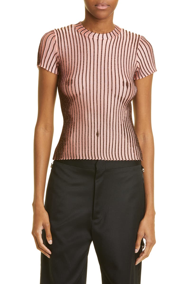 Jean Paul Gaultier Body Morph Trompe l'Oeil Rib Sweater, Main, color, 