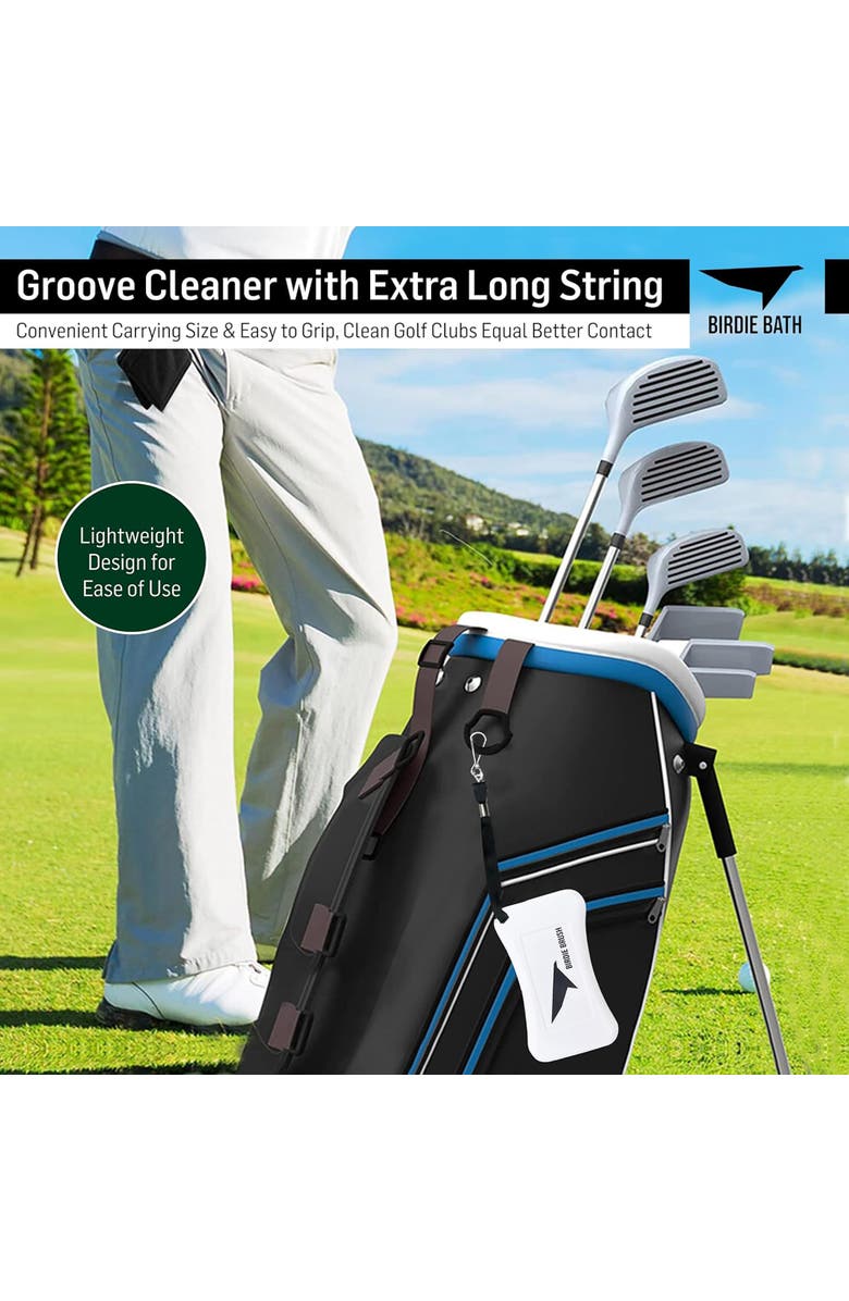 Birdie Bath Golf Club Groove Cleaning Brush with Built in Water Spray, Alternate, color, Black