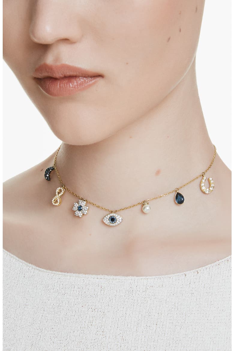 Symbolica Charm Necklace, Alternate, color, BLUE MULTI