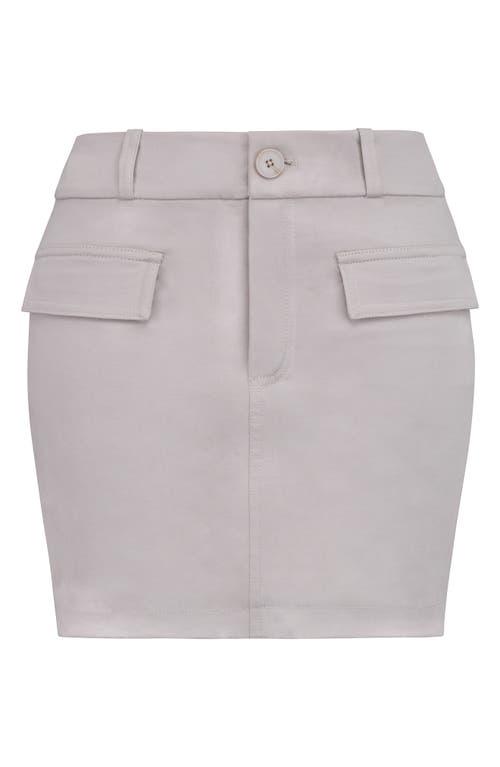 Mistress Rocks Low Rise Cargo Miniskirt In Pebble