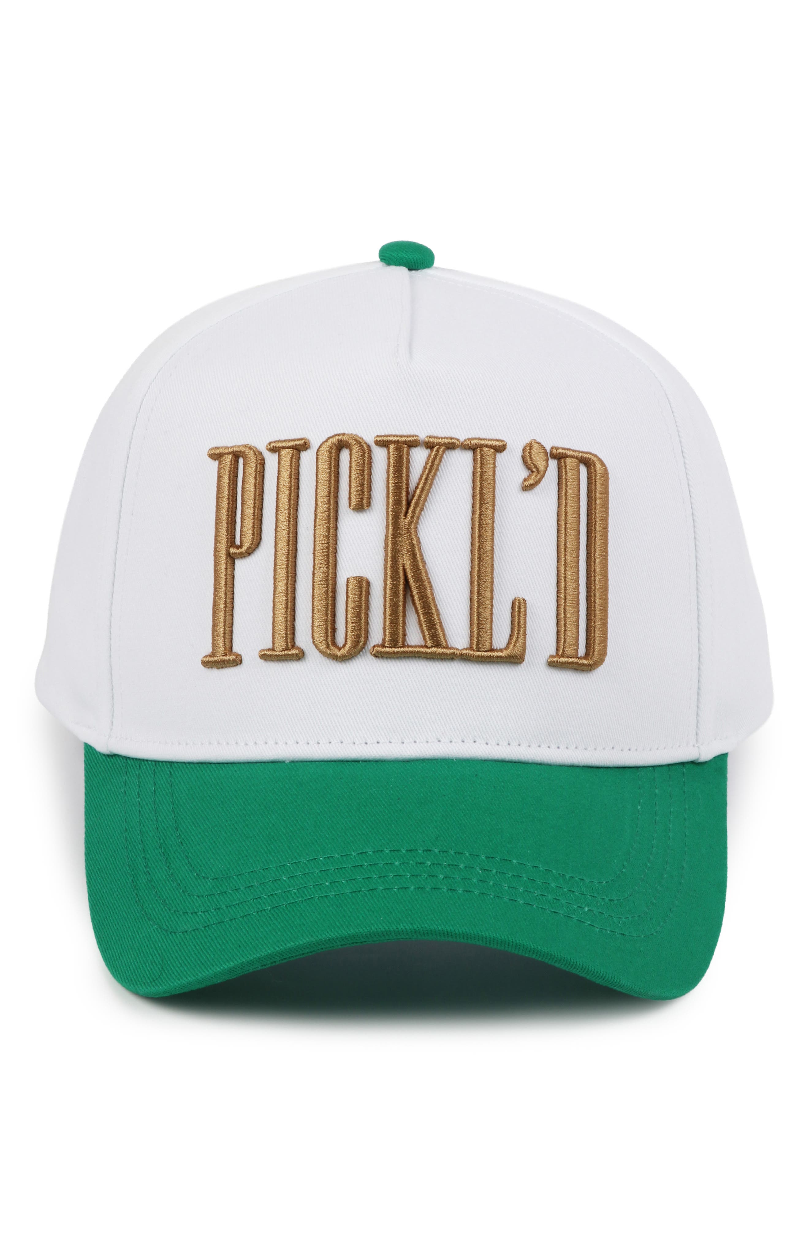 David & Young PICKL'D Embroidered Cotton Baseball Cap (Women ...