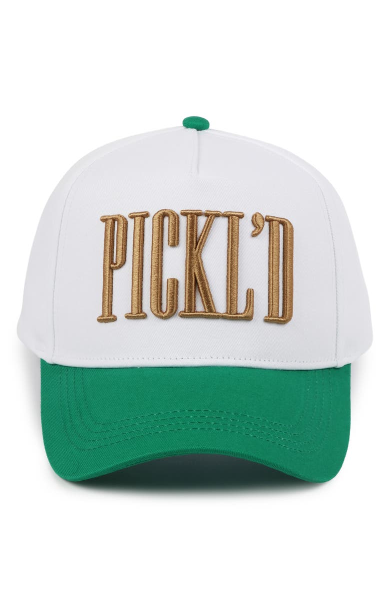 David & Young PICKL'D Embroidered Cotton Baseball Cap, Alternate, color, Kelly Green