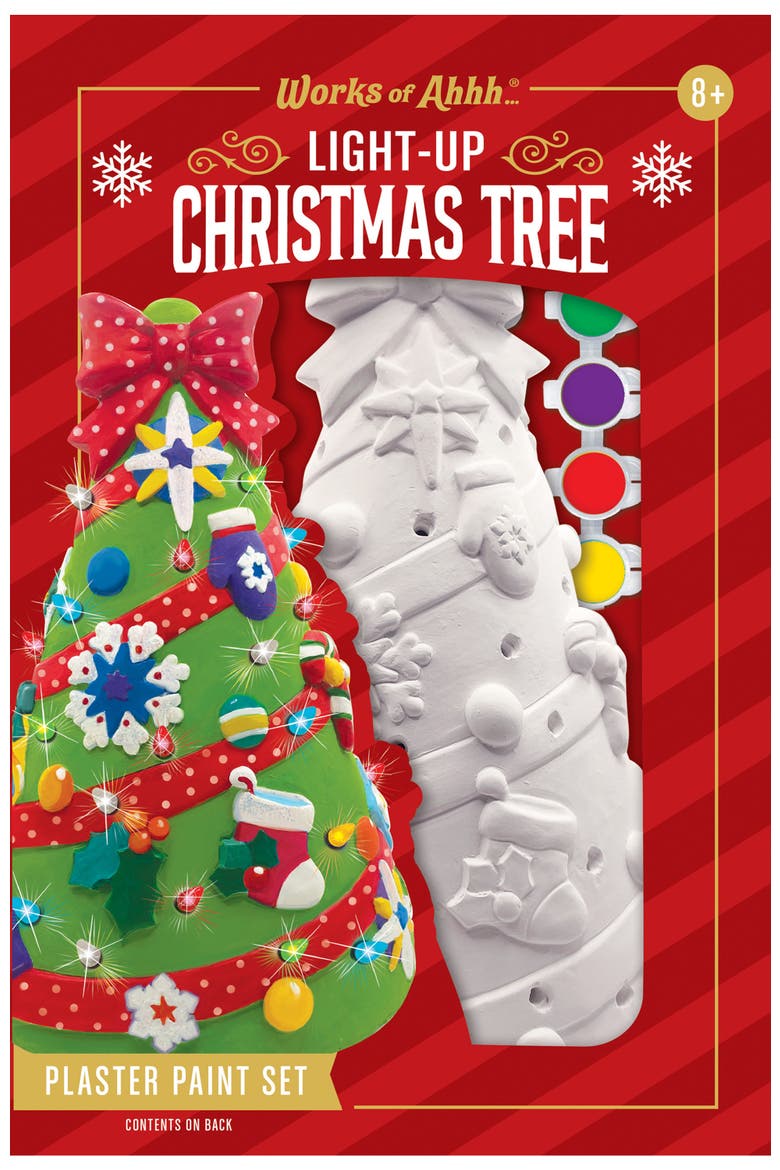 Christmas Tree Light-Up Plaster Kit, Main, color, Multicolor