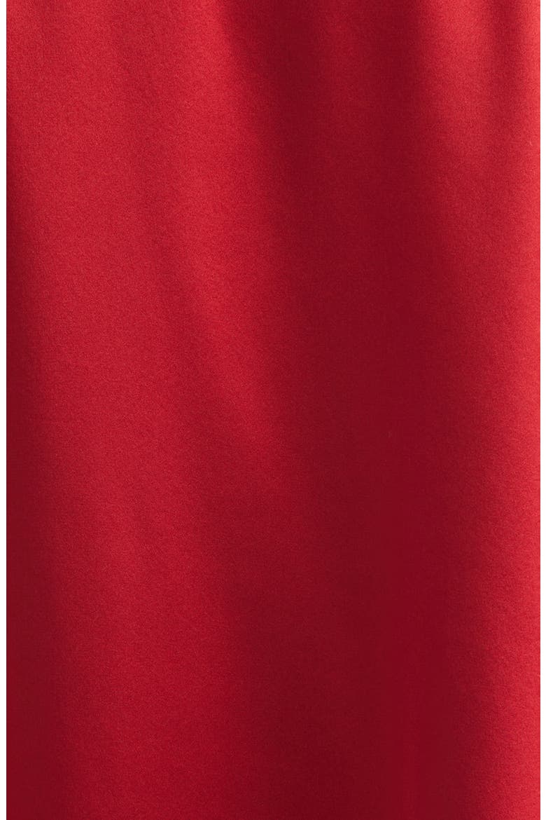 Asymmetric Silk Satin Top, Alternate, color, RUBY