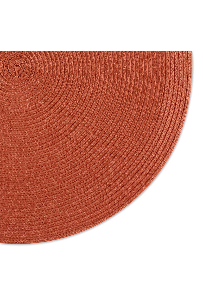 Round PP Woven Placemat Set/6, 15" Dia, Alternate, color, Spice