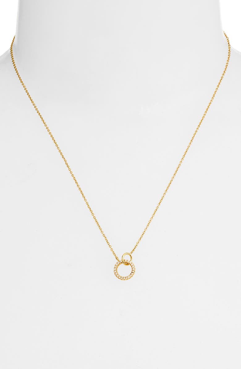 gorjana Balboa Shimmer Interlocking Circle Pendant Necklace, Alternate, color,