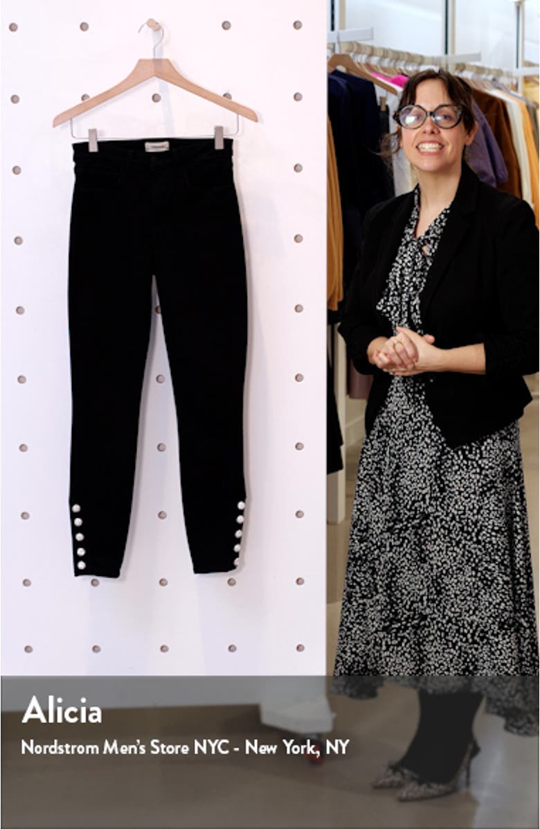 Lindsey Crystal Button High Waist Ankle Skinny Jeans, sales video thumbnail