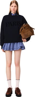 maje Paris embossed logo sweatshirt