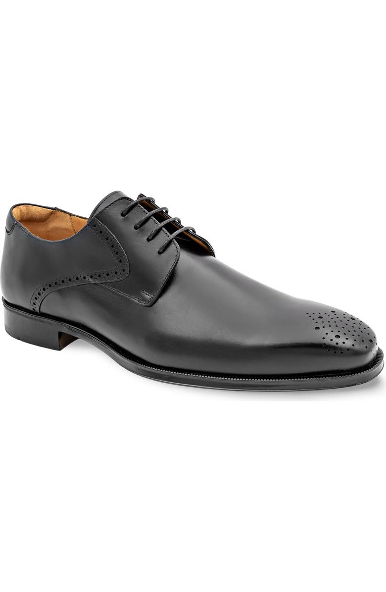 Mezlan Taso II Brogued Toe Derby, Main, color, Black