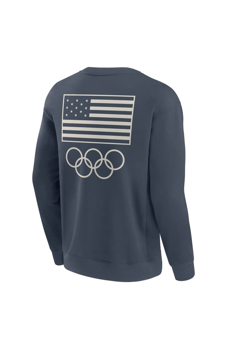 FANATICS Men's Fanatics  Navy Team USA Elements Fleece Pullover Sweatshirt, Alternate, color, Navy
