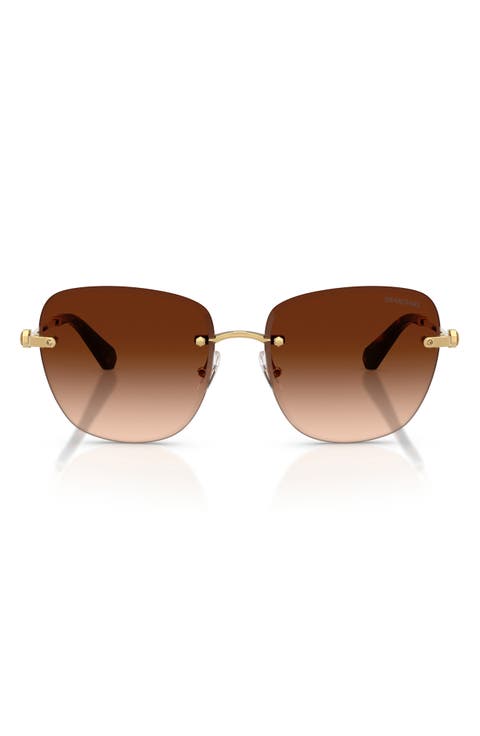 58mm Gradient Square Sunglasses