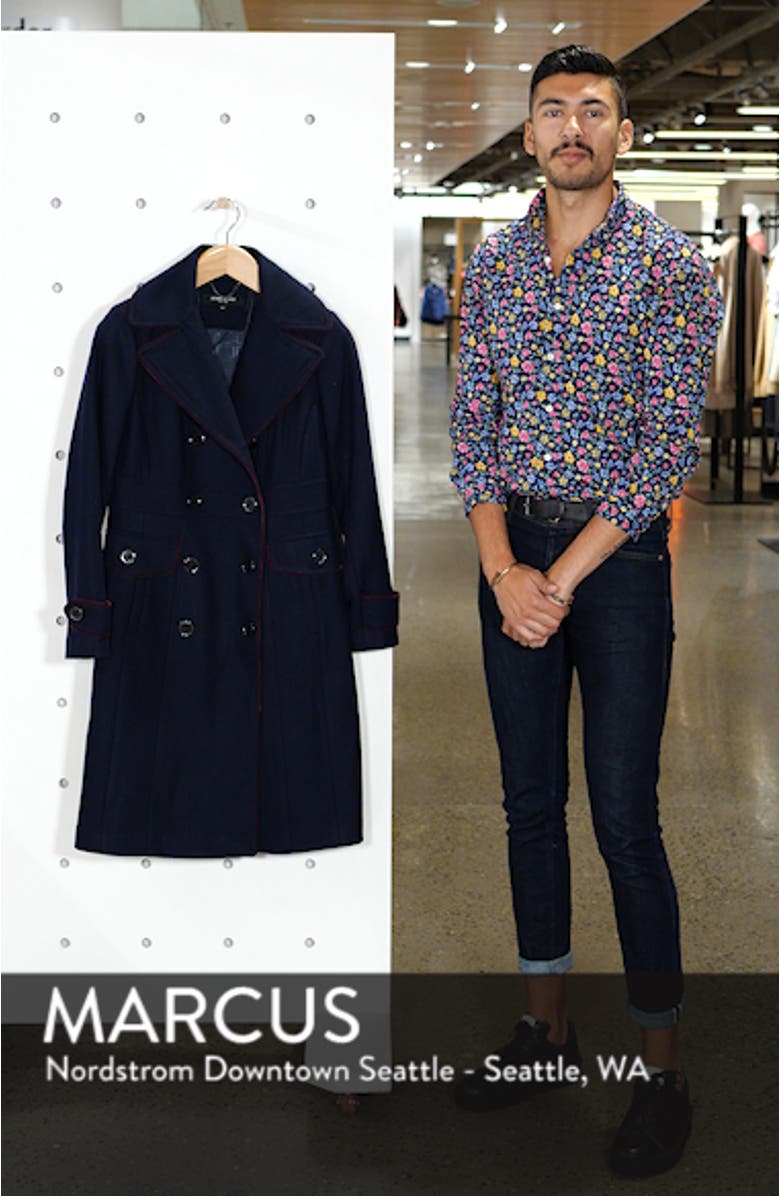 Wool Blend Military Coat, sales video thumbnail