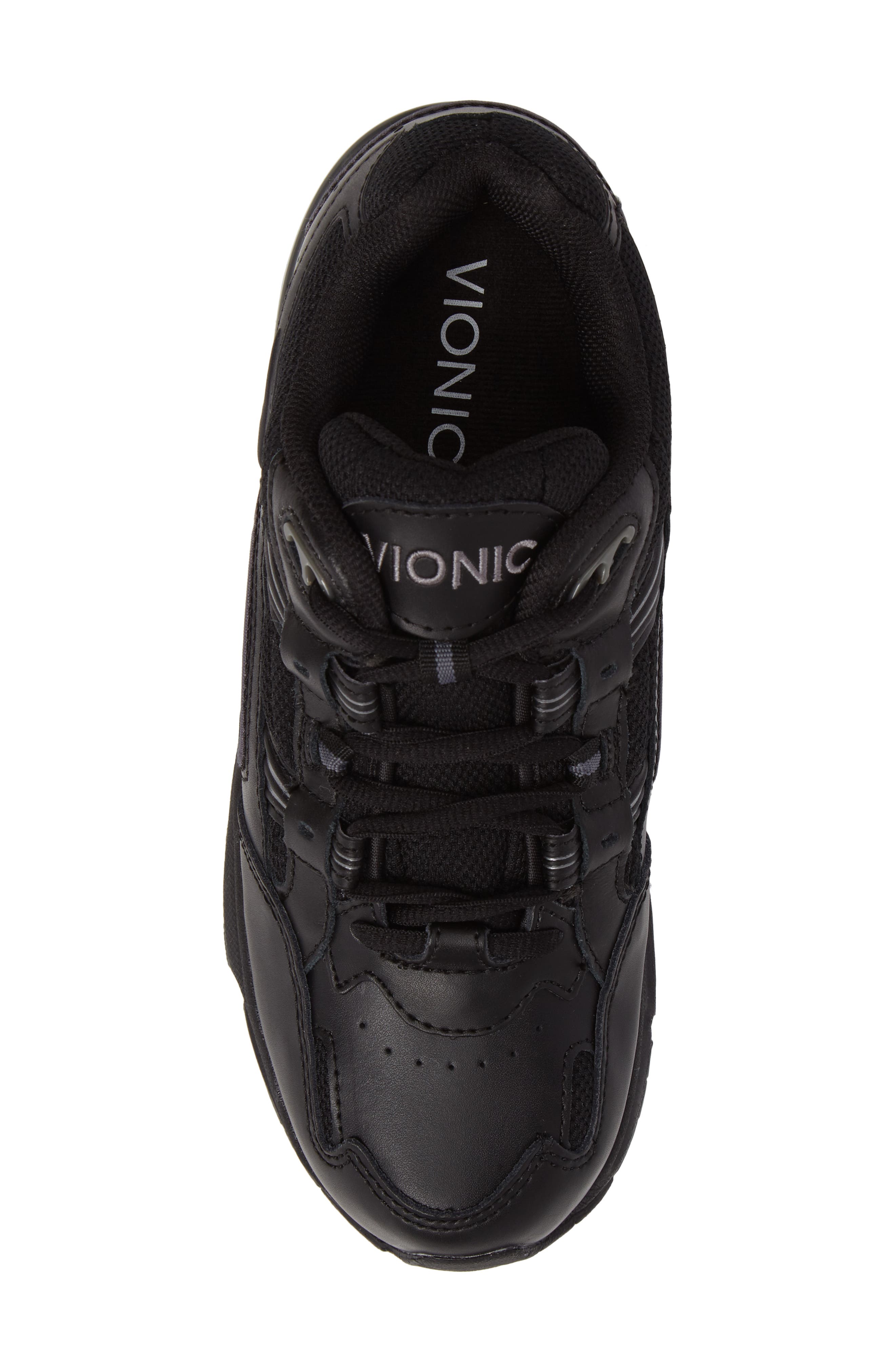 Walker Sneaker, Alternate, color, BLACK LEATHER
